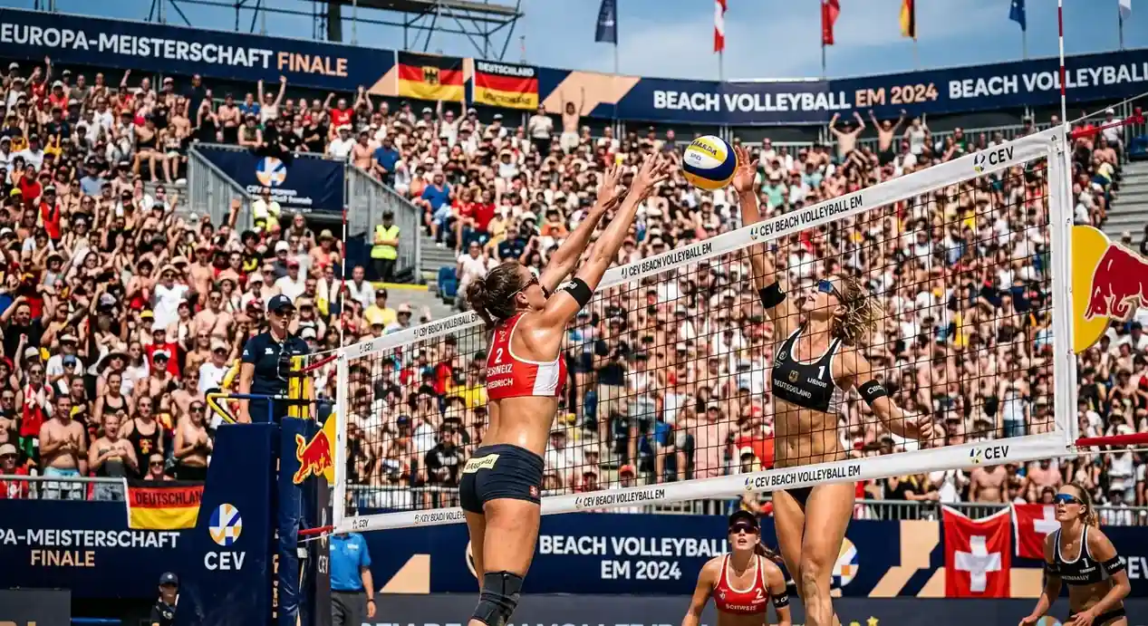 Beachvolleyball-EM Finale — spannungsgeladenes Sandmatch mit Publikum und optimalen Wettsituationen