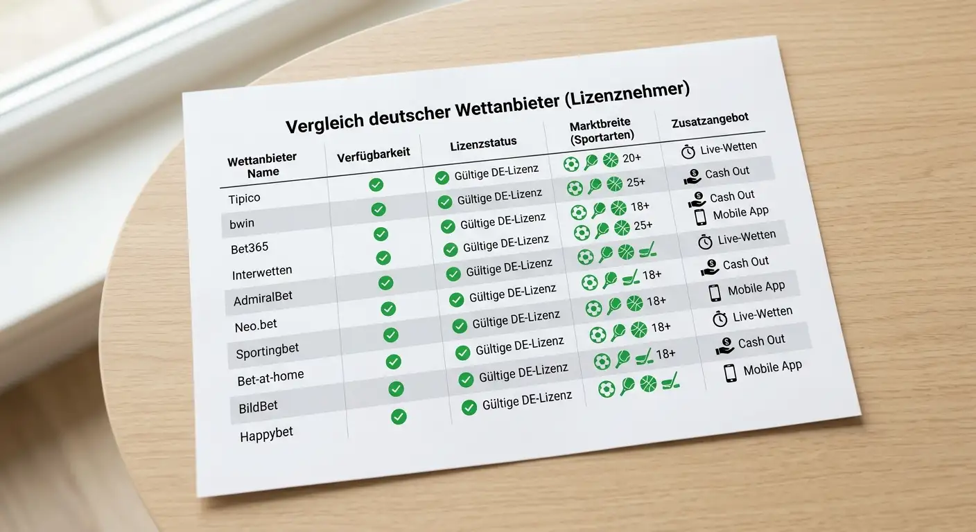 Vergleich GGL-lizenzierter Sportwettenanbieter für Beachvolleyball-Olympia-Wetten in Deutschland