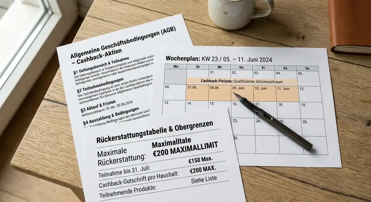 Bedingungen und Limits bei Cashback-Sportwetten: Zeitfenster, Maximalbetrag und Umsatzanforderungen