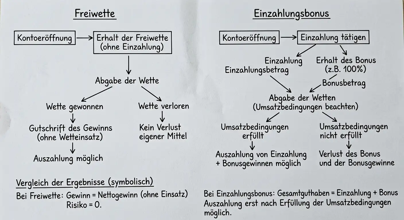Erklärung der Freiwette ohne Einzahlung für Beachvolleyball — Unterschied zu Einzahlungsbonus und Gratiswette