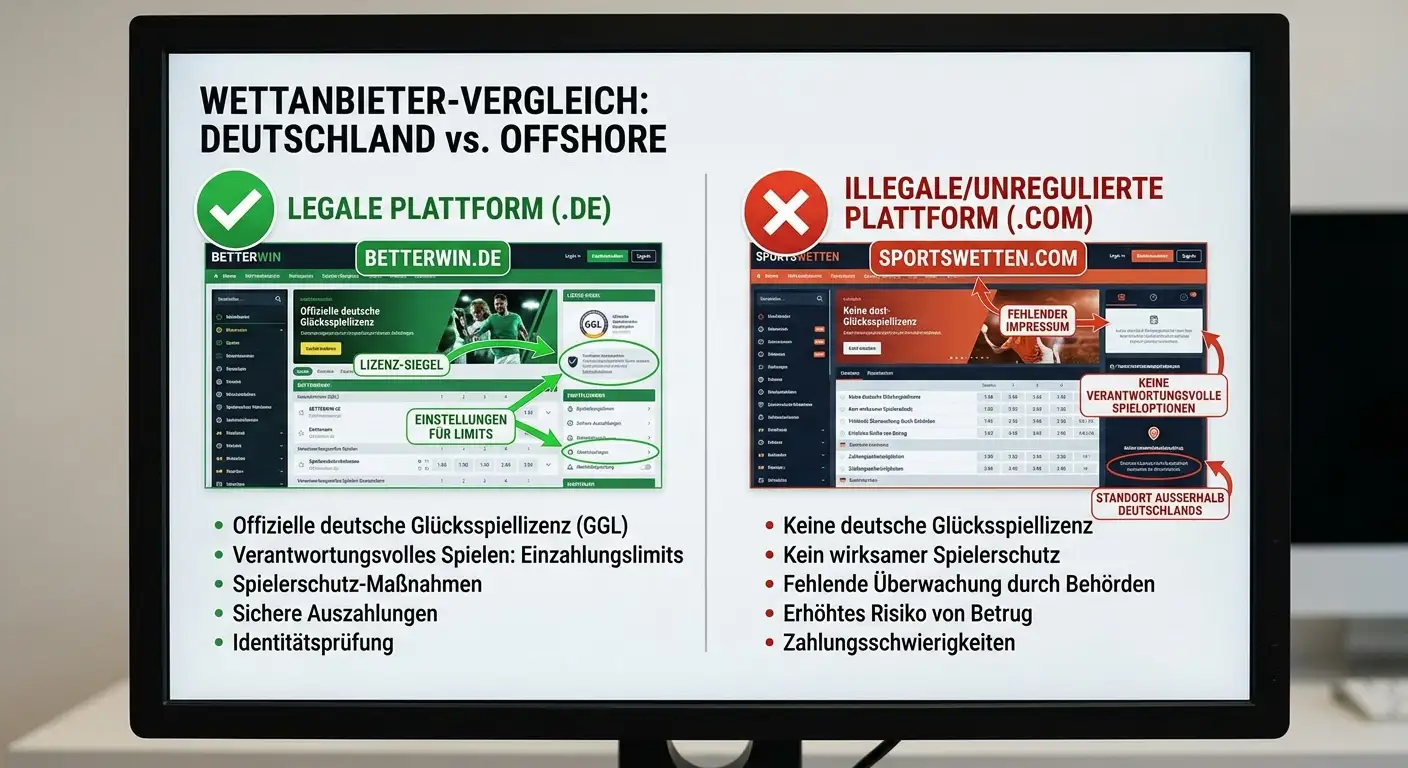 Illegale Glücksspielanbieter erkennen Merkmale fehlende GGL-Lizenz und .de-Domain Prüfung