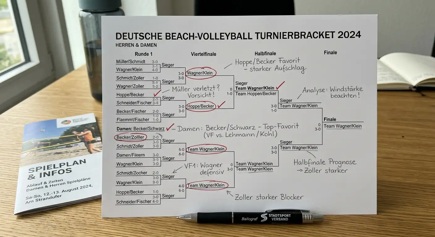 Optimale Kombinations-Strategie für Beachvolleyball Accumulator-Wetten: Siegwetten und Satzwetten bevorzugen
