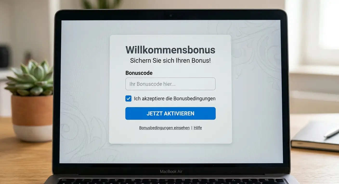 Sportwetten Bonusaktivierung Schritt Eingabe Bonuscode und Opt-in Erklärung
