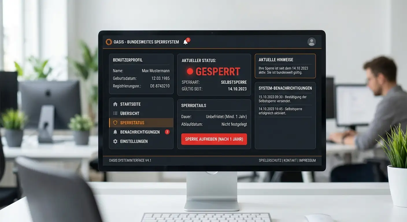 OASIS-Sperrsystem für Sportwetten in Deutschland — bundesweite Selbstsperre bei allen lizenzierten Anbietern