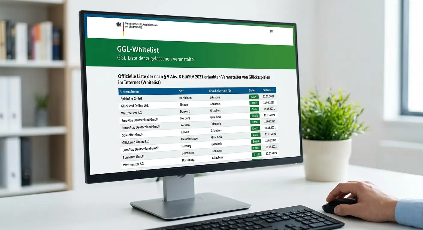 GGL-Whitelist 2026 — 29 lizenzierte Sportwettenanbieter und wie man die Erlaubnis prüft